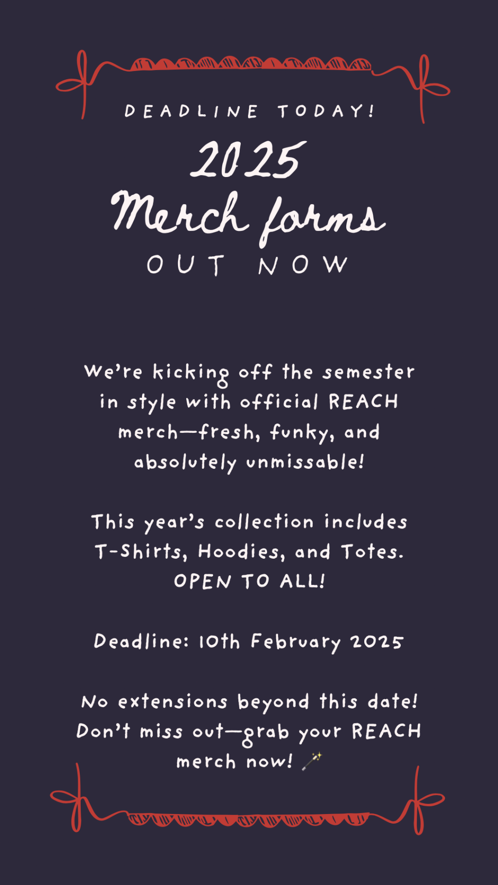 REACH Merch Announcement